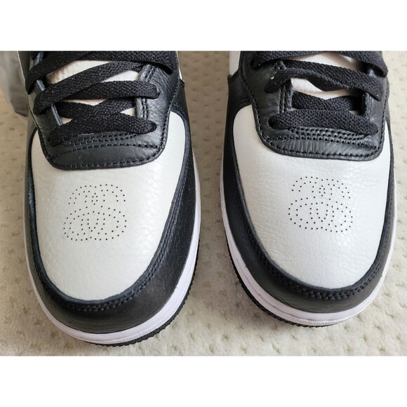 ✅🔥Nike x Stussy Air Force 1 '07 Mid Light Bone Black- Men's Size 10.5 - Picture 3 of 7
